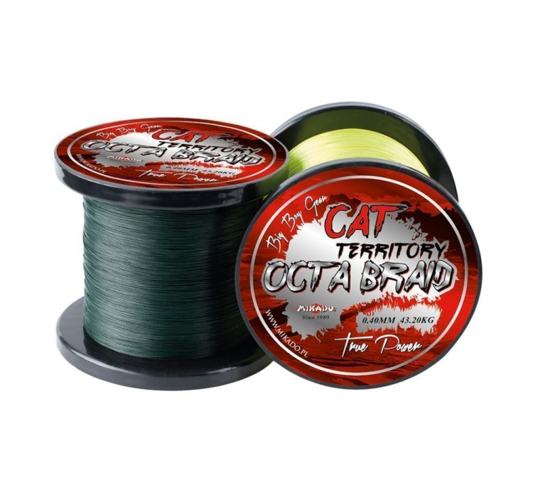 Плетений шнур Mikado CAT TERRITORY OCTA BRAID 300м зелений 0,70 мм - 1 Плетений шнур Mikado CAT TERRITORY OCTA BRAID 300м зелений 0,70 мм - 1