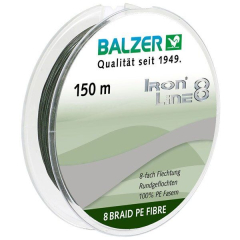 Шнур Balzer Iron Line 8x Green 150м 0.27мм 27,5кг (темно-зелений)