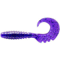 Силиконовая приманка FishUP Fancy Grub 2.5"" #060 - Dark Violet/Peacock & Silver (10шт/уп)