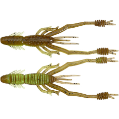 Силиконовая приманка Reins Ring Shrimp 4" B08 Green Pumpkin Chart Melon (6 шт./пач.)