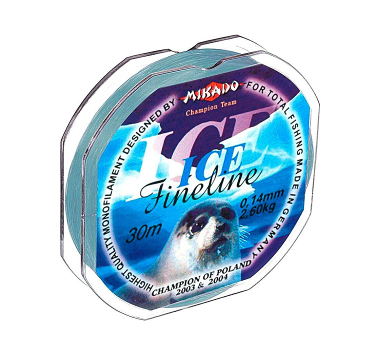 жилка Mikado Fineline Ice 30м 0,08мм 0,95кг (сірий) 1шт. (pack 10) - 1 жилка Mikado Fineline Ice 30м 0,08мм 0,95кг (сірий) 1шт. (pack 10) - 1