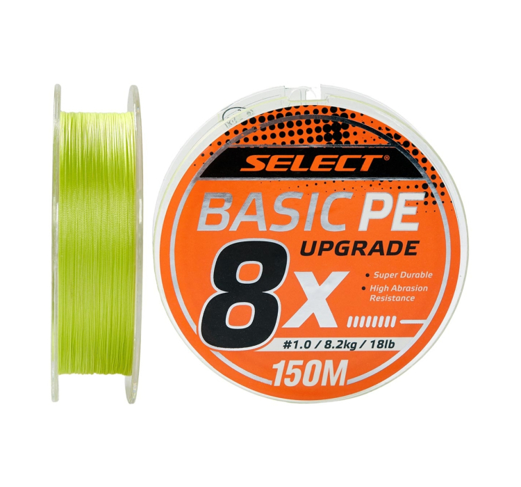 Шнур Select Basic PE 8x 150m (салат.) #1.0/0.14mm 18lb/8.2kg - 1 Шнур Select Basic PE 8x 150m (салат.) #1.0/0.14mm 18lb/8.2kg - 1