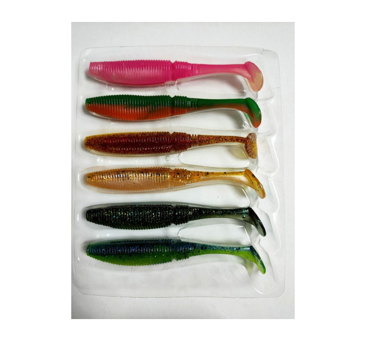 Силіконова приманка Nomura Rolling Shad (їстівний) 100мм 9g. колір 008 (blue green chart) 6шт (MIX) - 1 Силіконова приманка Nomura Rolling Shad (їстівний) 100мм 9g. колір 008 (blue green chart) 6шт (MIX) - 1