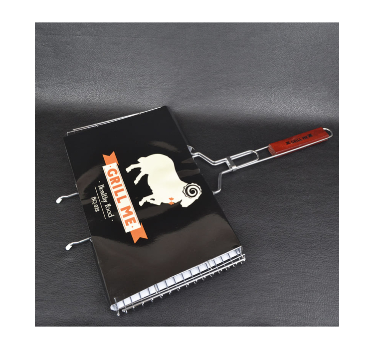 Решітка для гриля подвійна GRILL ME BQ-022 (44х25см), хромована - 9 Решітка для гриля подвійна GRILL ME BQ-022 (44х25см), хромована - 9