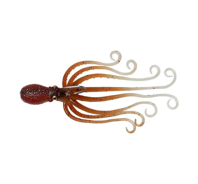 Силиконовая приманка Savage Gear 3D Octopus 150mm 70.0g Brown Glow (поштучно) (1 шт.) - 1 Силиконовая приманка Savage Gear 3D Octopus 150mm 70.0g Brown Glow (поштучно) (1 шт.) - 1