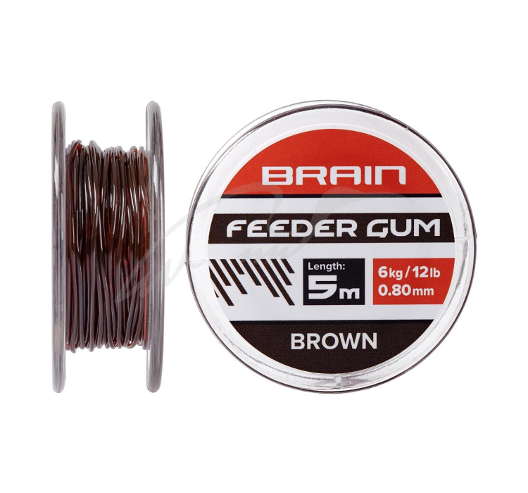 Амортизирующая резина Brain Feeder Gum 0.6mm 8lb/4kg (5m) ц:коричневый - 1 Амортизирующая резина Brain Feeder Gum 0.6mm 8lb/4kg (5m) ц:коричневый - 1