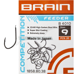 Крючок Brain Feeder B4010 #9 (20 шт/уп) ц:black nickel