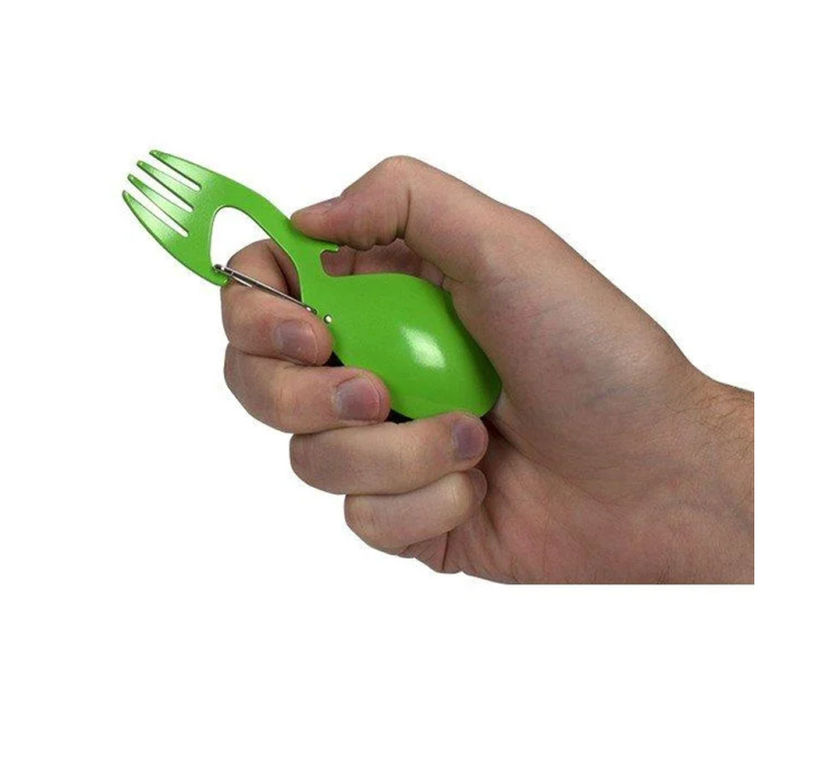 2 в 1 - ложка + виделка Kershaw Ration, зелена - 2 2 в 1 - ложка + виделка Kershaw Ration, зелена - 2