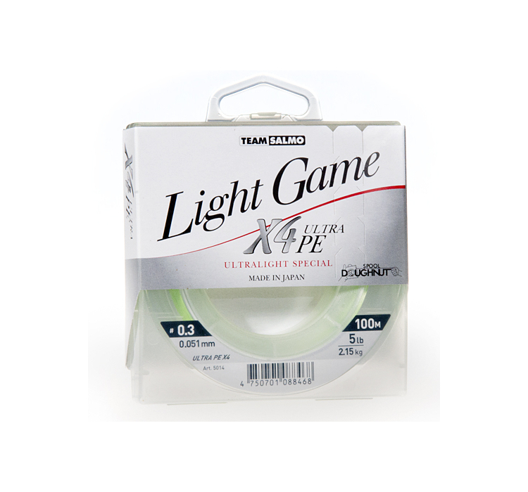 Шнур Team Salmo Light Game X4 100м 0,051мм Fine Green - 1 Шнур Team Salmo Light Game X4 100м 0,051мм Fine Green - 1