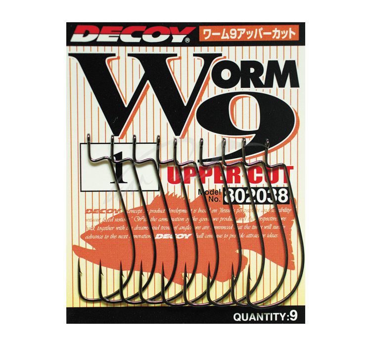 Крючок Decoy Worm9 Upper Cut #3/0 (7 шт/уп) - 1