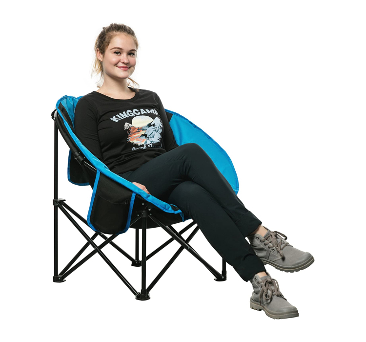 Лежак KingCamp Moon Leisure Chair (KC3816) Black/Blue - 2 Лежак KingCamp Moon Leisure Chair (KC3816) Black/Blue - 2