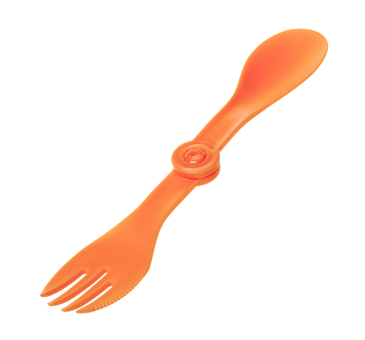 2 в 1 ложка + вилка складная Tramp TRC-084, оранжевая - 1 2 в 1 ложка + вилка складная Tramp TRC-084, оранжевая - 1