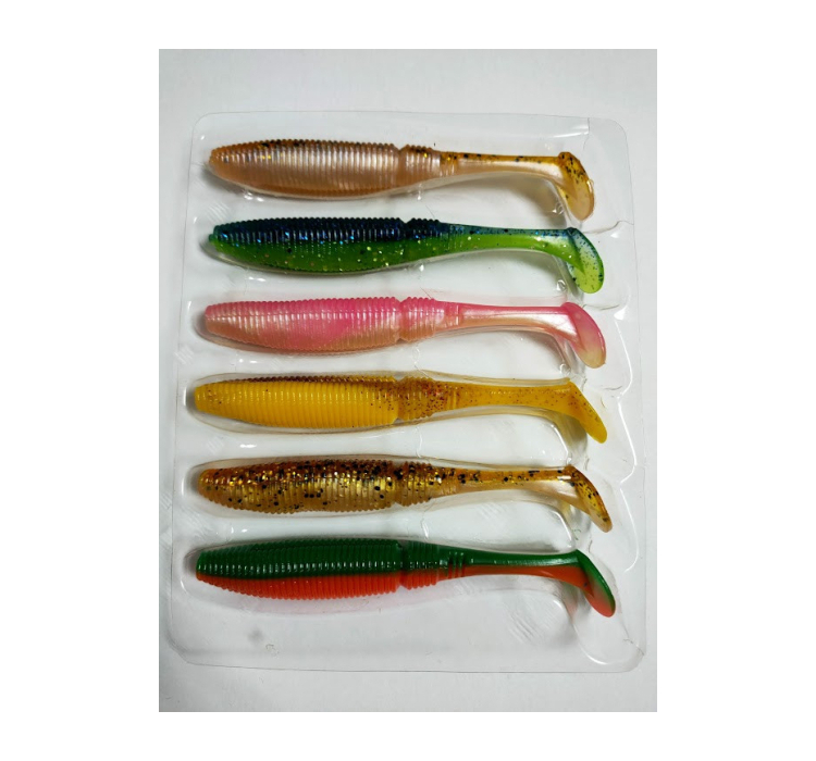 Силиконовая приманка Nomura Rolling Shad (їстівний) 100мм 9g. цвет 055 (green orange) 6шт (MIX) - 1 Силиконовая приманка Nomura Rolling Shad (їстівний) 100мм 9g. цвет 055 (green orange) 6шт (MIX) - 1