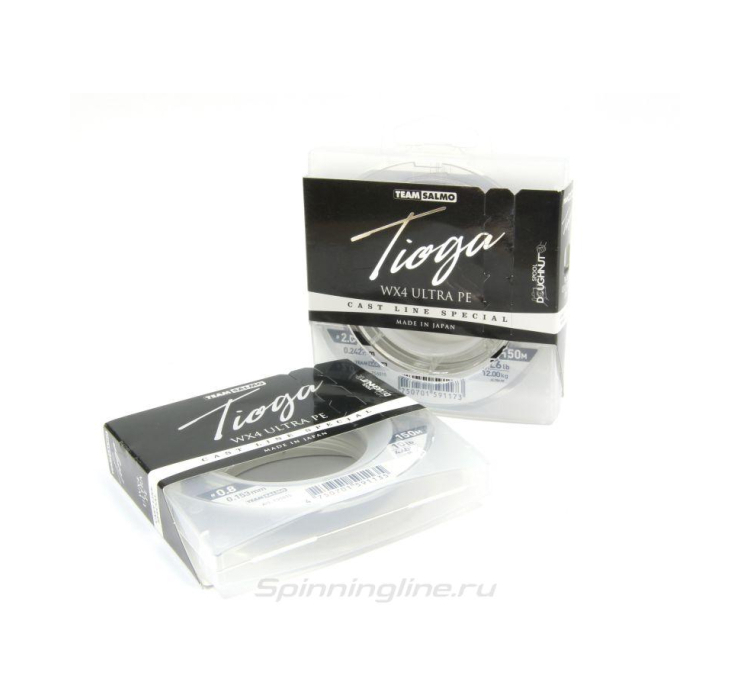 Шнур Salmo Tioga Silver Grey 150м 0,153мм - 2 Шнур Salmo Tioga Silver Grey 150м 0,153мм - 2