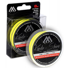 Шнур Mikado Kendo Shine Braid 300м 0,18мм 17,81кг fluo yellow