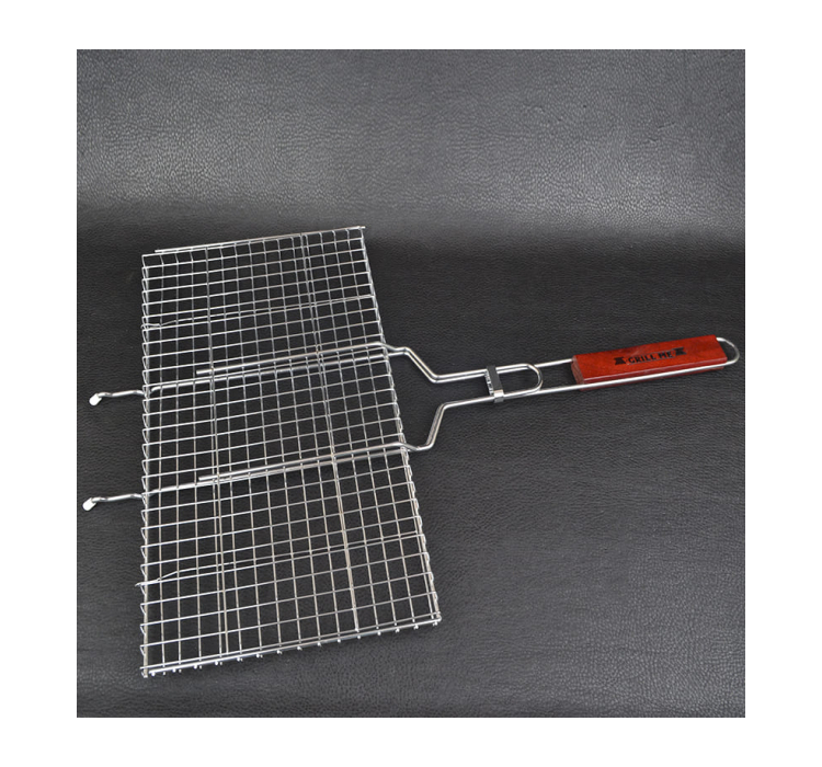 Решітка для гриля подвійна GRILL ME BQ-022 (44х25см), хромована - 2 Решітка для гриля подвійна GRILL ME BQ-022 (44х25см), хромована - 2
