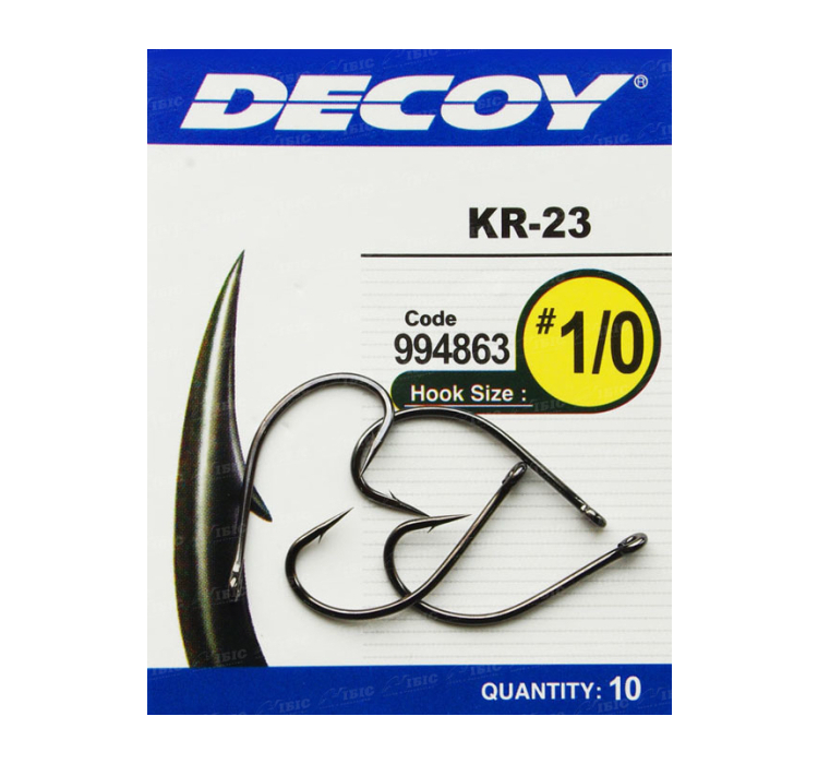 Крючок Decoy KR-23 Black Nickeled #4 (12 шт/уп) - 1 Крючок Decoy KR-23 Black Nickeled #4 (12 шт/уп) - 1