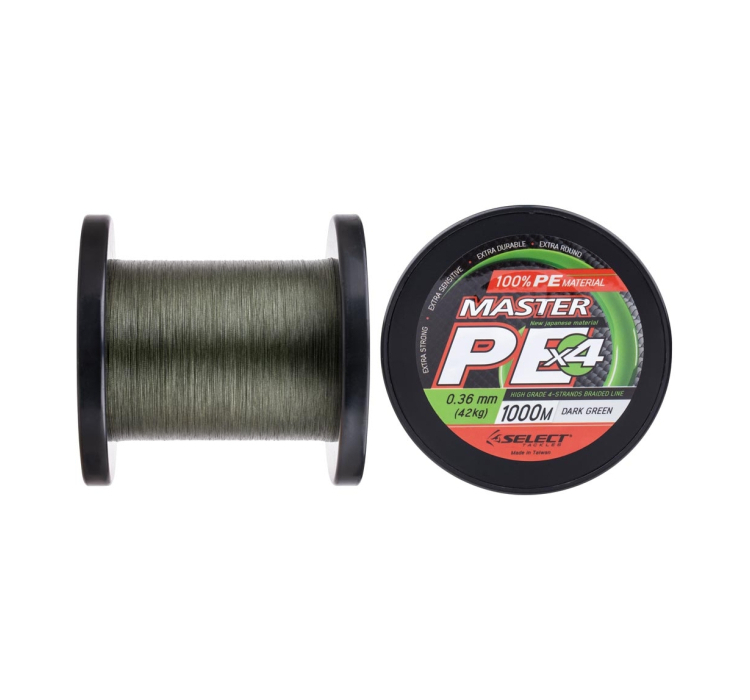Шнур Select Master PE 1000m (темн.-зел.) 0.36mm 42kg - 1 Шнур Select Master PE 1000m (темн.-зел.) 0.36mm 42kg - 1