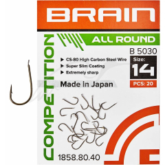 Крючок Brain All Round B5030 #14 (20 шт/уп) ц:bronze