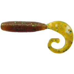 Силиконовая приманка Reins Fat G-Tail Grub 3" 565 Motor Oil Green Flake (12 шт./пач.)