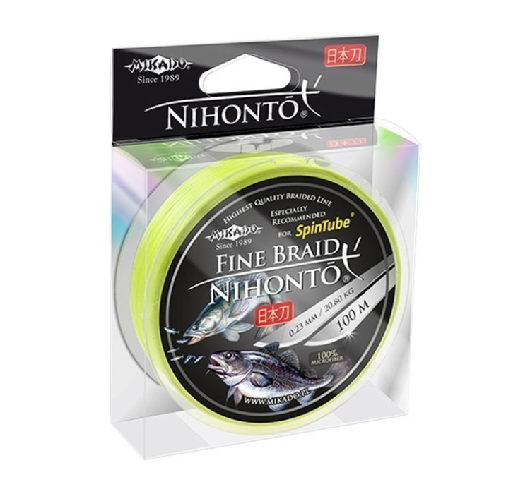 Плетений шнур Mikado NIHONTO FINE BRAID 100 м жовтий 0,12 мм - 1 Плетений шнур Mikado NIHONTO FINE BRAID 100 м жовтий 0,12 мм - 1