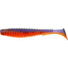 Силіконова приманка FishUP U-Shad 4"" #207 - Dark Violet/Orange (8шт/уп)