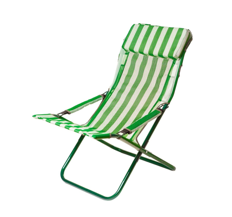 Шезлонг Vitan Горизонт (960х640х1000мм), зелено-білий - 1 Шезлонг Vitan Горизонт (960х640х1000мм), зелено-білий - 1