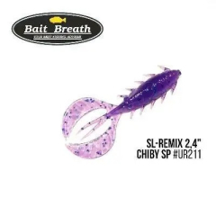 Силиконовая приманка Bait Breath SL-Remix Chiby SP 2.4" (10 шт) (Ur211 Electric Blue Shad)
