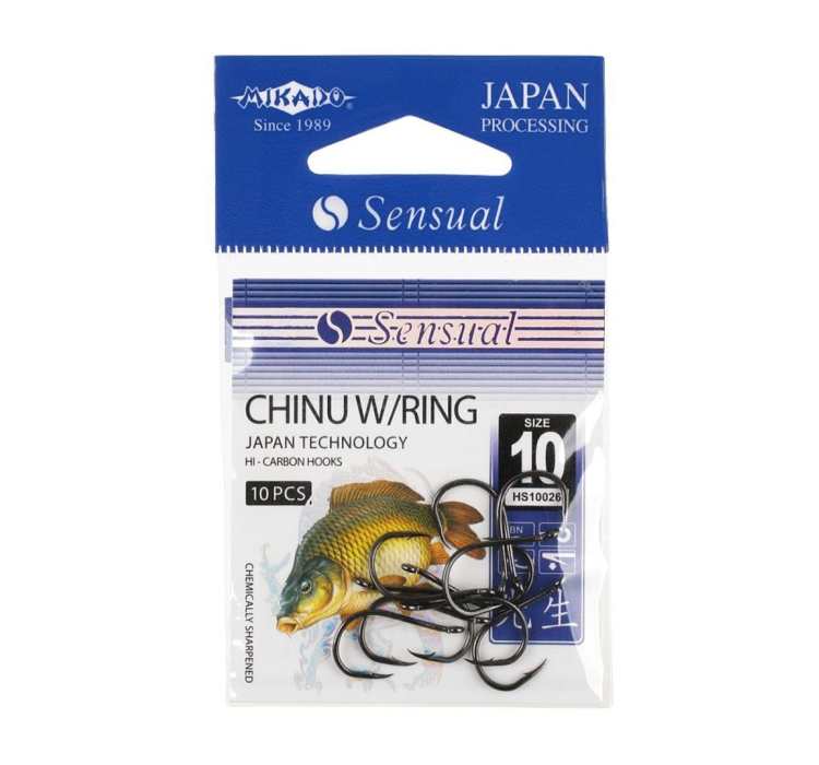 Гачки Mikado SENSUAL CHINU W/RING (чорний нікель) № 4 - 1 Гачки Mikado SENSUAL CHINU W/RING (чорний нікель) № 4 - 1