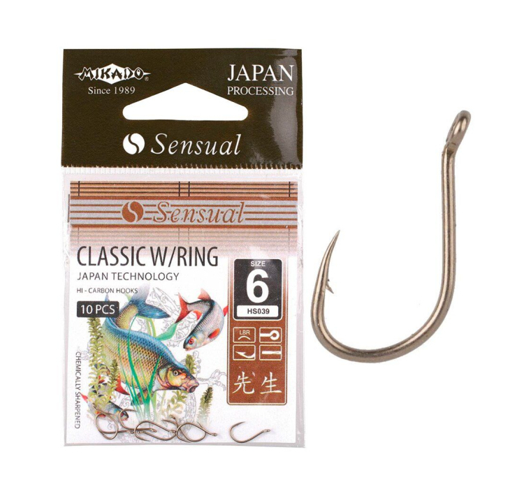 Крючки Mikado SENSUAL CLASSIC W/RING (бронзовый) № 14 - 1 Крючки Mikado SENSUAL CLASSIC W/RING (бронзовый) № 14 - 1