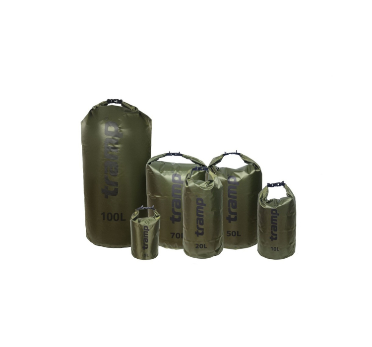 Гермомешок PVC Diamond Rip-Stop 100л Tramp TRA-210-olive - 3 Гермомешок PVC Diamond Rip-Stop 100л Tramp TRA-210-olive - 3