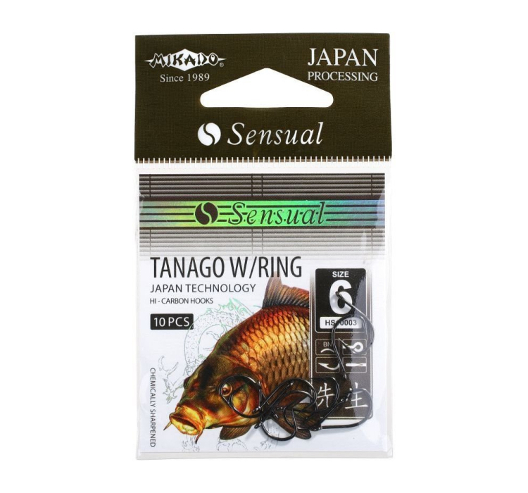 Гачки Mikado SENSUAL TANAGO W/RING (чорний нікель) № 10 - 1 Гачки Mikado SENSUAL TANAGO W/RING (чорний нікель) № 10 - 1