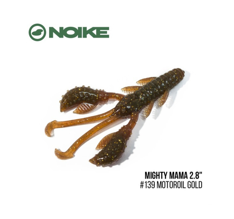 Силиконовая приманка Noike Mighty Mama 2.8" (7шт) (#139 Motoroil Gold ) - 1 Силиконовая приманка Noike Mighty Mama 2.8" (7шт) (#139 Motoroil Gold ) - 1