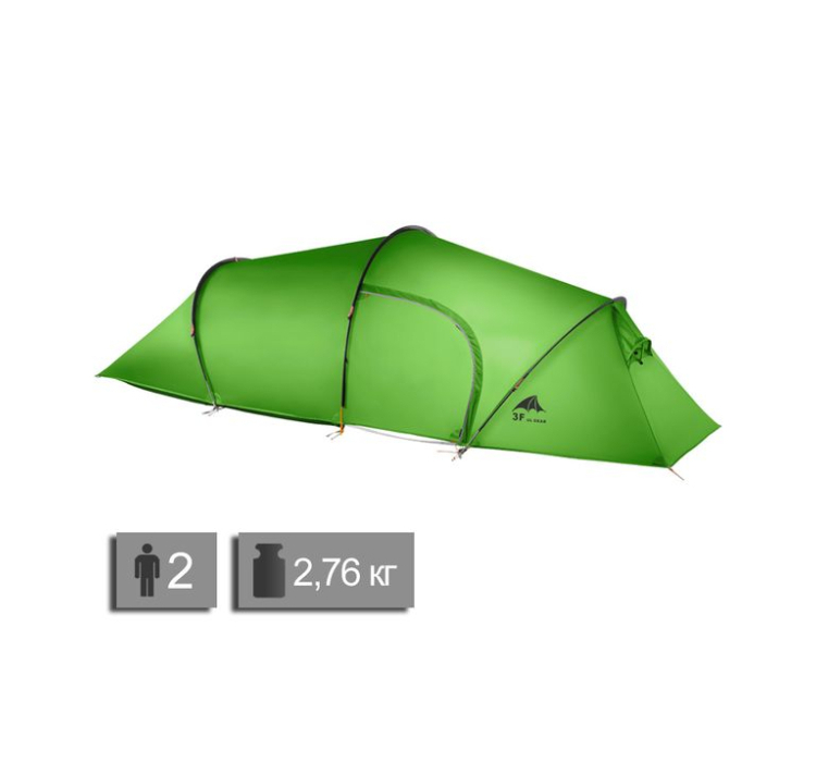 Палатка двухместная 3F Ul Gear Taihang 2 210T 3 season темно-зеленый - 4 Палатка двухместная 3F Ul Gear Taihang 2 210T 3 season темно-зеленый - 4