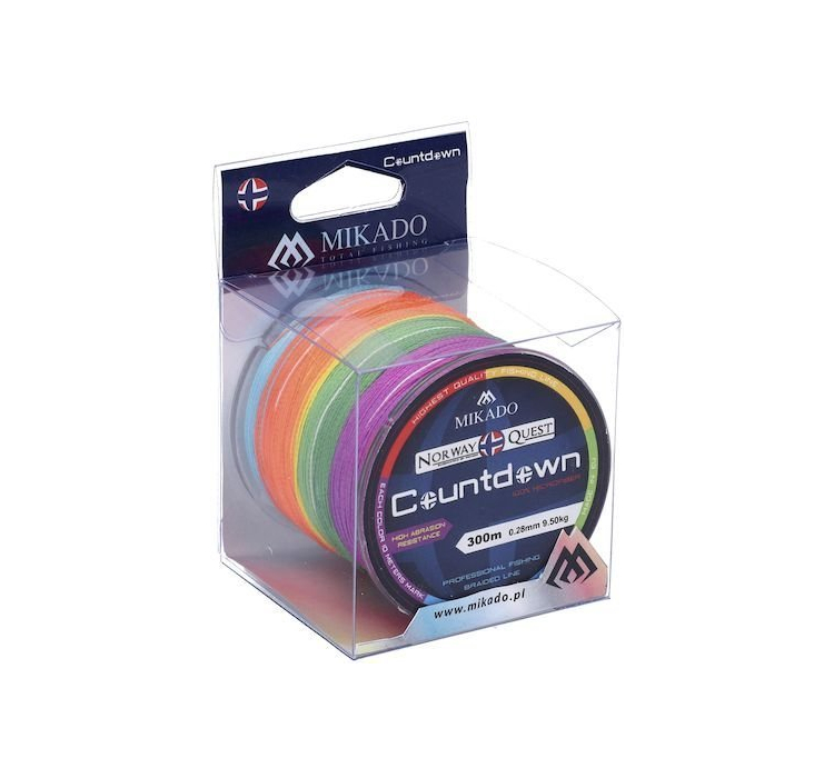 Плетений шнур Mikado Norway Quest Countdown 300м multicolor 0,30 мм - 1 Плетений шнур Mikado Norway Quest Countdown 300м multicolor 0,30 мм - 1