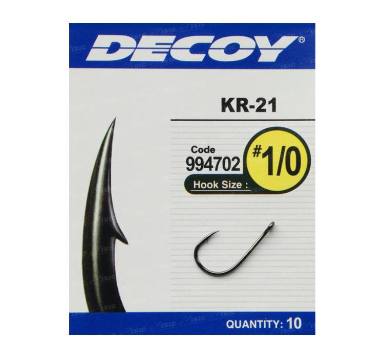 Гачок Decoy KR-21 Black Nickeled #5 (12 шт/уп) - 1 Гачок Decoy KR-21 Black Nickeled #5 (12 шт/уп) - 1