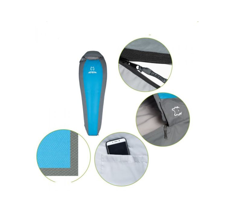 Спальний мiшок Atepa COMPACT 1000 (AS2002) L SKYBLUE - 3 Спальний мiшок Atepa COMPACT 1000 (AS2002) L SKYBLUE - 3