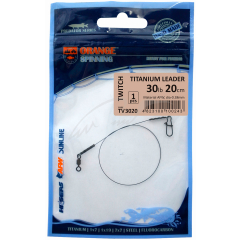 Поводок Ukrspin Orange Spinning титан AFW с вертлюгом 17см 13.6кг(30lb)/0.38мм