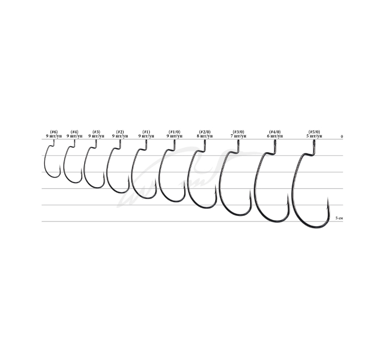 Гачок Decoy Worm17 Kg Hook #2 (9 шт/уп) - 2 Гачок Decoy Worm17 Kg Hook #2 (9 шт/уп) - 2
