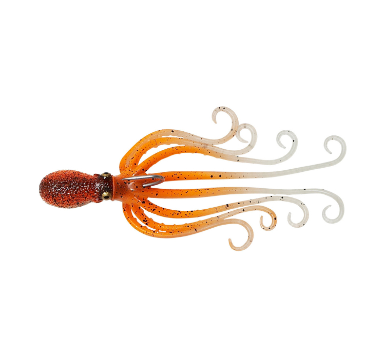 Силиконовая приманка Savage Gear 3D Octopus 100 mm 35.0g UV Orange/Glow (поштучно) (1 шт.) - 1 Силиконовая приманка Savage Gear 3D Octopus 100 mm 35.0g UV Orange/Glow (поштучно) (1 шт.) - 1