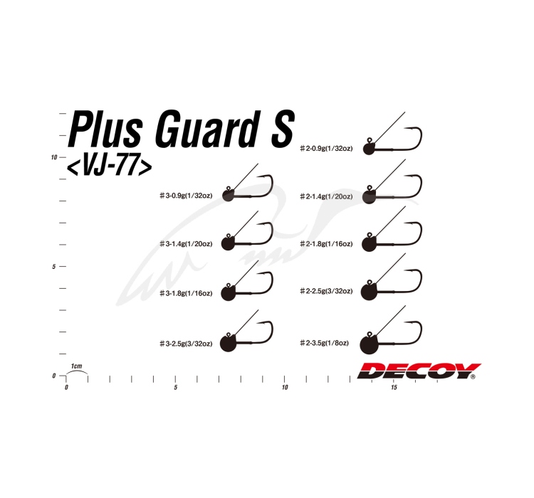 Джиг головка Decoy VJ-77 Plus Guard S #2-0.9g (4 шт/уп) - 3