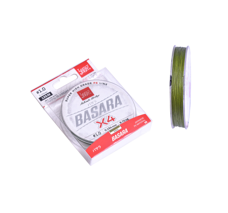Шнур Lucky John Basara 125м 0,13мм Green - 1 Шнур Lucky John Basara 125м 0,13мм Green - 1