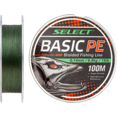 Шнур Select Basic PE 150м (темно-зелений) 0.24мм 40lb/18.2кг