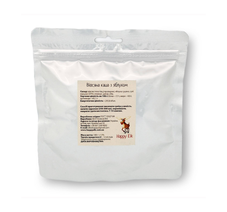 Вівсяна каша з яблуком Happy Elk - 1 Вівсяна каша з яблуком Happy Elk - 1
