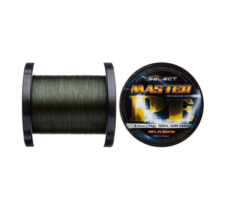 Шнур Select Master PE 1000m (темн.-зел.) 0.24mm 29kg - 1 Шнур Select Master PE 1000m (темн.-зел.) 0.24mm 29kg - 1