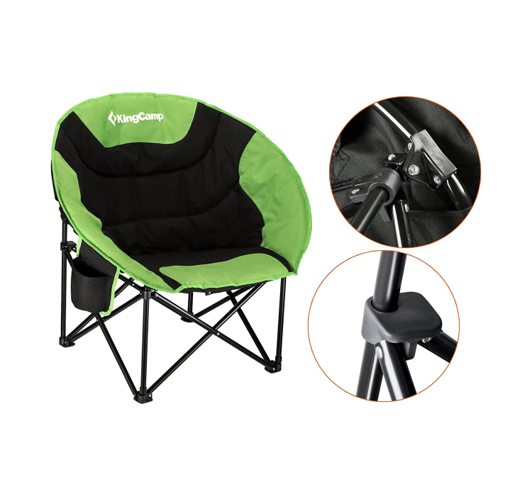 Лежак KingCamp Moon Leisure Chair (KC3816) Black/Green - 3 Лежак KingCamp Moon Leisure Chair (KC3816) Black/Green - 3