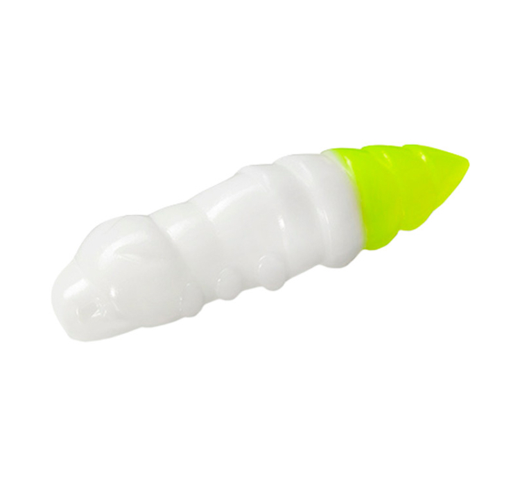 Силиконовая приманка FishUP Pupa 1.5"" cheese taste #131 - White/Hot Chartreuse (8шт/уп) - 1 Силиконовая приманка FishUP Pupa 1.5"" cheese taste #131 - White/Hot Chartreuse (8шт/уп) - 1