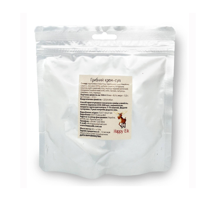 Грибной крем-суп Happy Elk - 1 Грибной крем-суп Happy Elk - 1