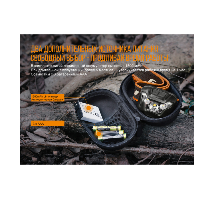 Фонарь налобный Fenix HL18R голубой - 12 Фонарь налобный Fenix HL18R голубой - 12