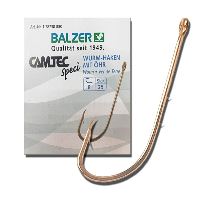 Крючок Balzer Worm №10 25шт. - 1 Крючок Balzer Worm №10 25шт. - 1